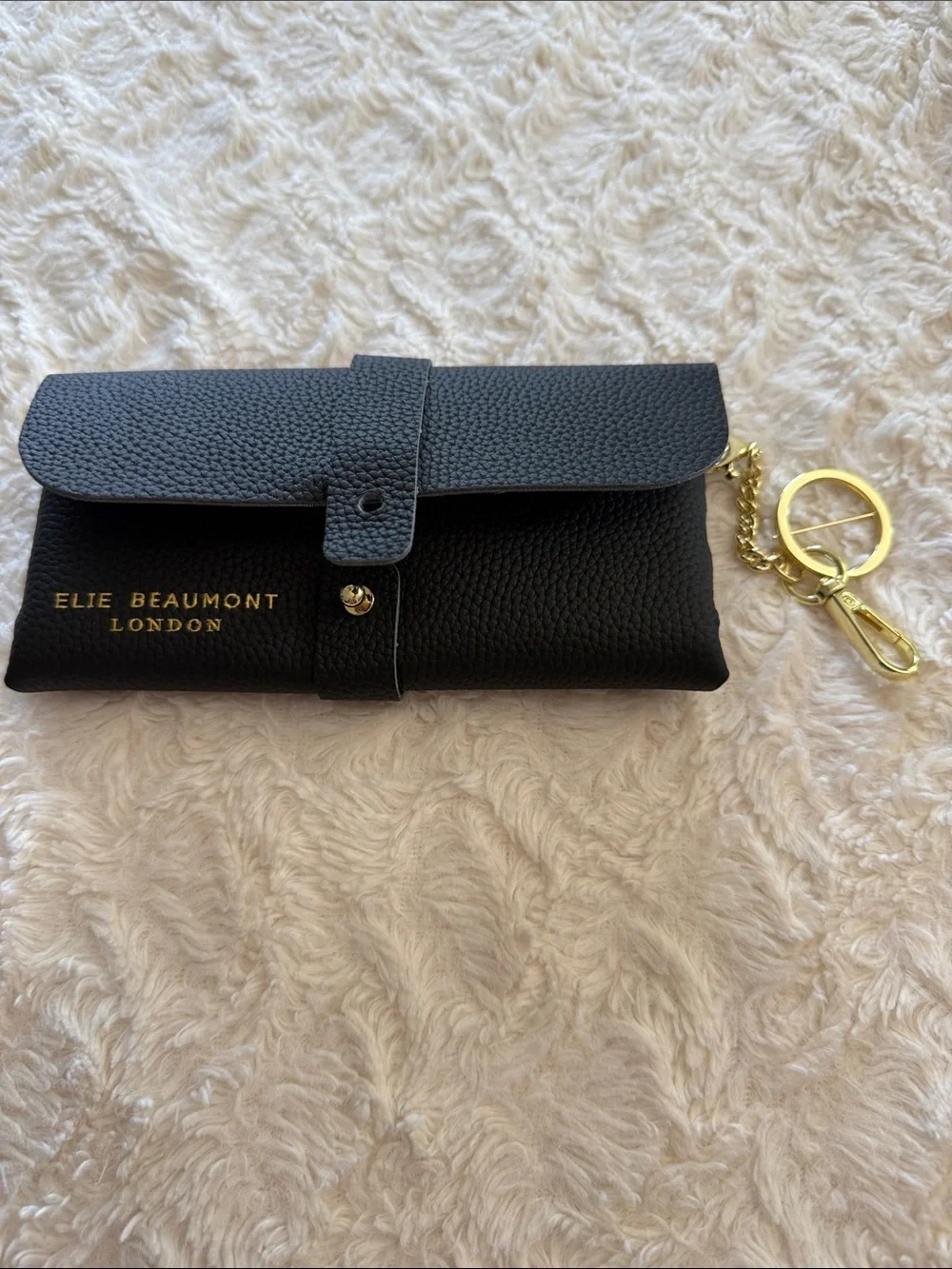 Black Leather Key Pouch Wallet